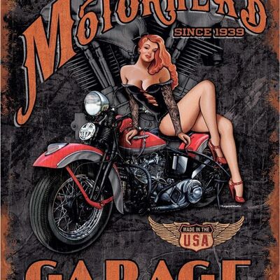 Placa metálica Legends - Motorhead Garage