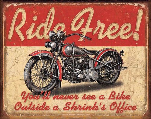 plaque metal Ride free