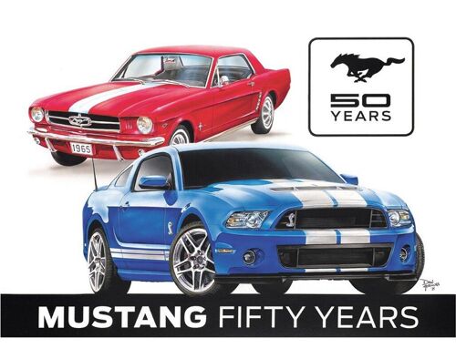 Plaque metal Ford Mustang 50th