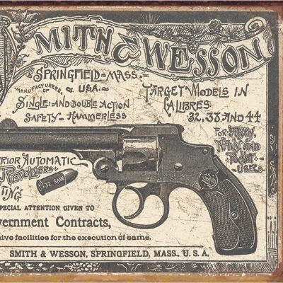 Plaque metal Smith et Wesson 1892 Gov. Contracts