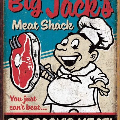 Plaque metal Big Jack's Meats