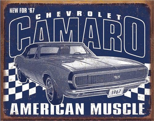 Plaque metal Camaro - 1967 Muscle