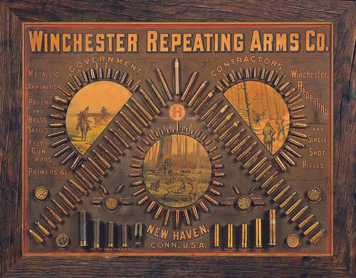 Plaque metal Winchester Arms Co
