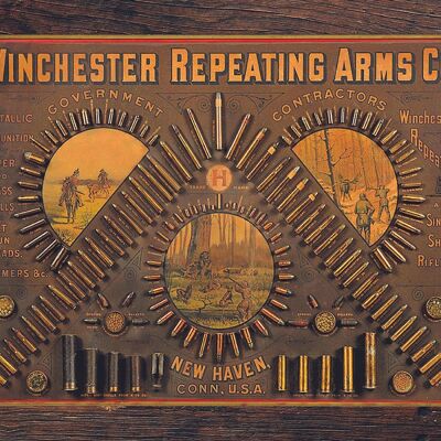 Placa de metal Winchester Arms Co.