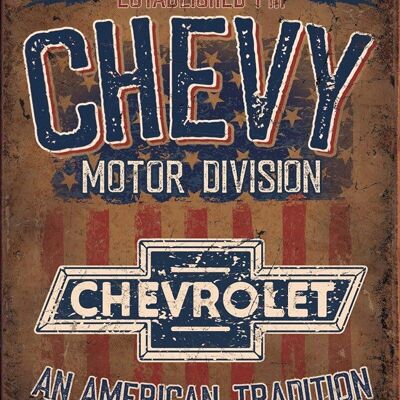 Placa de metal Chevy American Tradition
