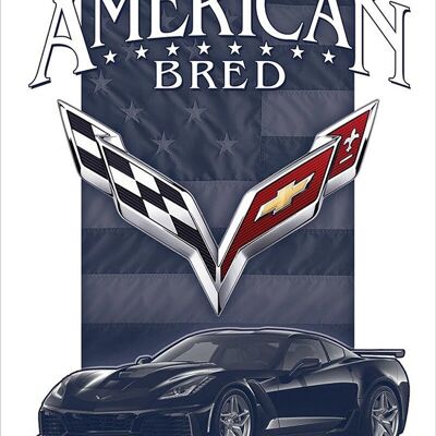 Plaque metal Corvette - American Bred