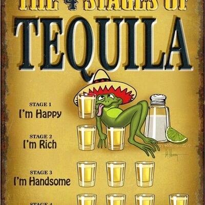 Plaque metal Tequila - 4 Stages