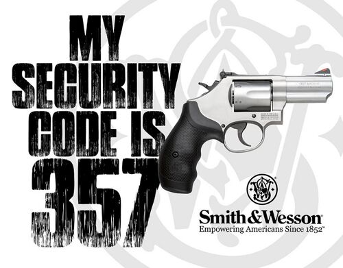 Plaque metal Smith et Wesson 357