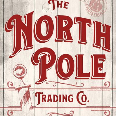 Plaque metal THE NORTH POLE - Trading Co