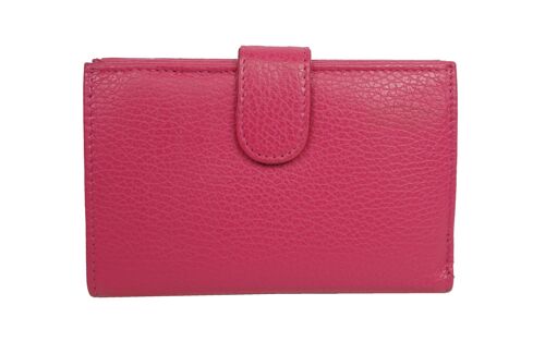 Portefeuille en cuir DB-937 Fuchsia