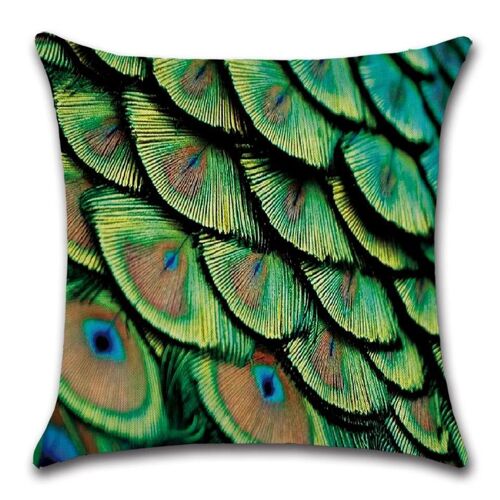 Cushion Cover Peacock - Green