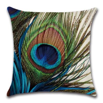 Funda de cojín Pavo real - Pluma