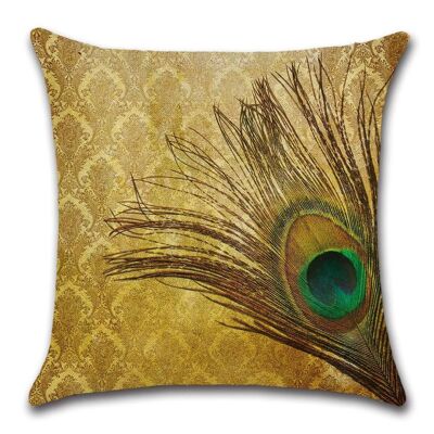 Cushion Cover Peacock - Gold