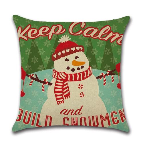 Cushion Cover Christmas - Snowman