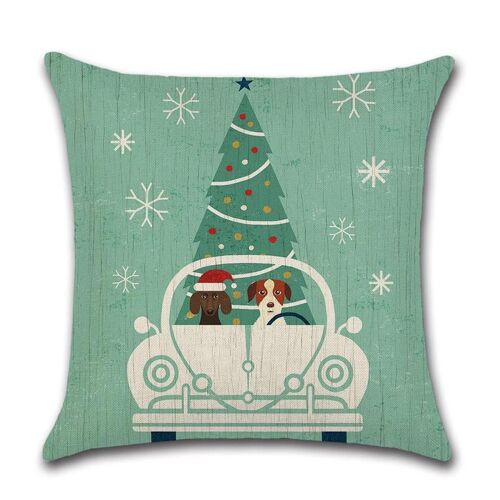 Cushion Cover Christmas - Decorated Christmas Tree