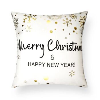 Housse de coussin Noël - Joyeux Noël petites lettres 1