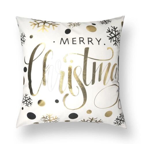 Cushion Cover Christmas - Gold Letters