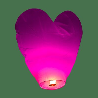 Pink Heart Flying Lantern