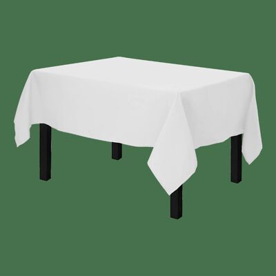 Polyester tablecloth 250 x 150 cm White