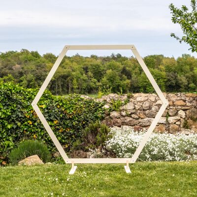Wooden Hexagonal Wedding Arch 1.60 M