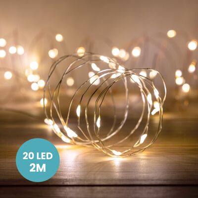 Garland Micro LED 2M Silver 20 LEDs