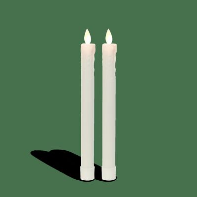 Velas LED Marfil Llama Parpadeante x2