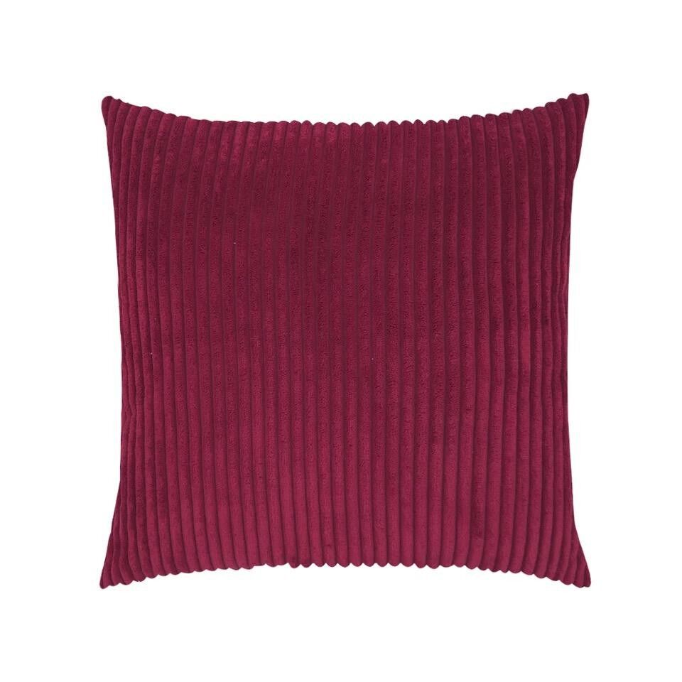 Fodera per cuscino a coste morbide - Borgogna