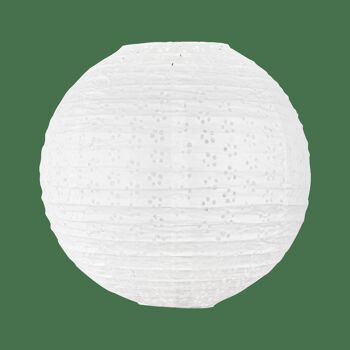 Boule Papier 35cm Ajourée Blanc