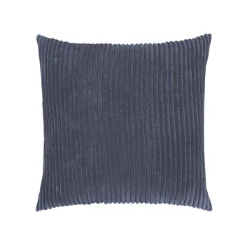 Housse de coussin Soft Rib - Gris foncé 1