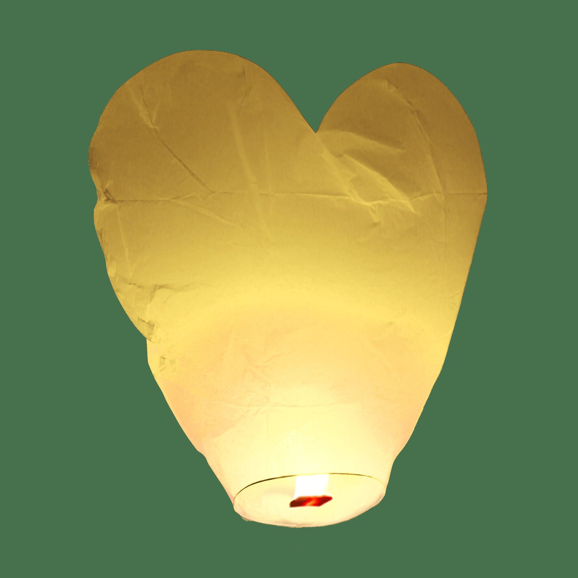 Weißes Herz fliegende Laterne