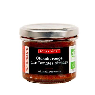 Organic red olivade with dried tomatoes