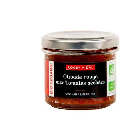 Organic red olivade with dried tomatoes