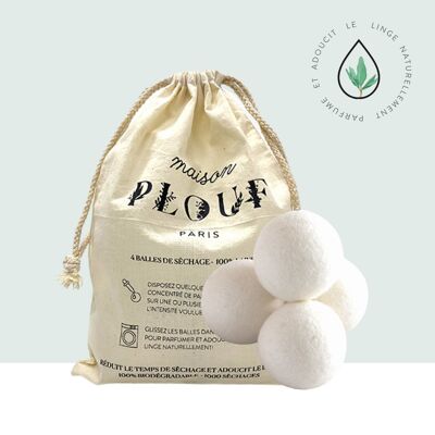 DRYER BALLS (POCHON + 4 BALLS)