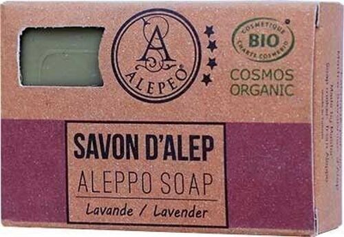 Savon d'Alep fleur de Lavande Certifié Cosmos Organic 100g