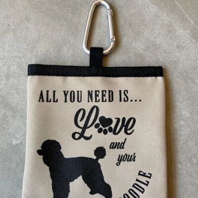 Poodle Pet Treat Bag