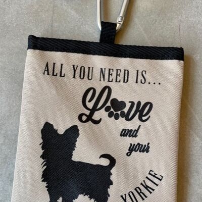 Bolsa de golosinas para mascotas Yorkie