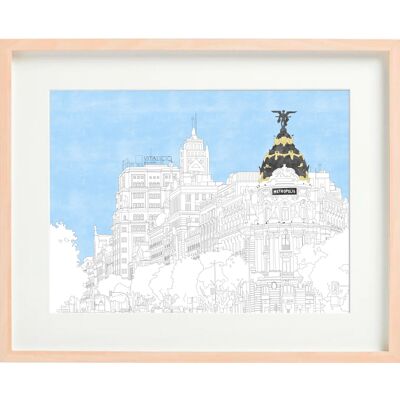 COLORE METROPOLI DI MADRID - 21x30cm