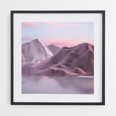 Pink Mountains - 30x30cm