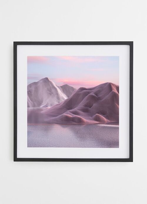 Pink Mountains - 40x40 cm