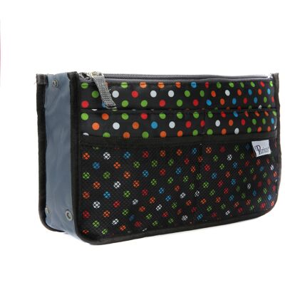 Periea Handbag Organiser - Chelsy Multi Coloured Polka Dots (Small)