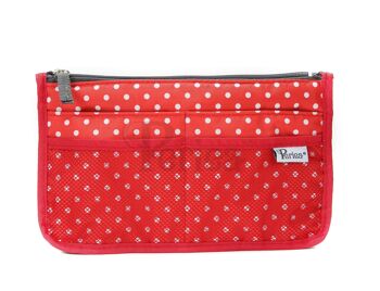 Organisateur de sac à main Periea - Chelsy Red/White Polka Dots (Small) 2