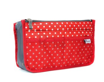 Organisateur de sac à main Periea - Chelsy Red/White Polka Dots (Small) 4