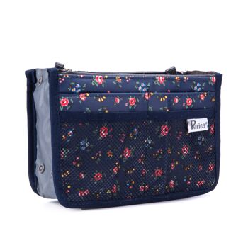 Organisateur de sac à main Periea - Chelsy Blue Floral (Moyen) 1