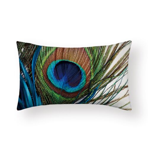 Cushion Cover Peacock - Feather Long