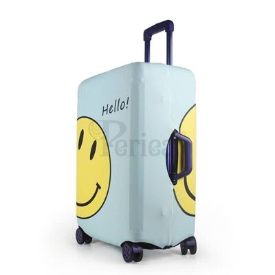 Periea Elasticated Luggage Cover - Smiley Face 3 Sizes