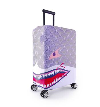 Housse de bagage élastiquée Periea - Purple Shark 3 tailles 2