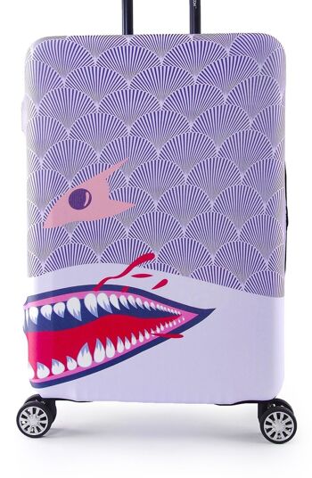 Housse de bagage élastiquée Periea - Purple Shark 3 tailles 3