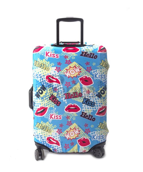 Periea Elasticated Luggage Cover - Kiss Small, Medium & Large