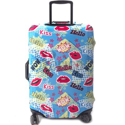 Periea Elasticated Luggage Cover - Kiss Small, Medium & Large