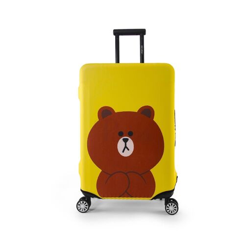 Periea Elasticated Luggage Cover - Yellow Teddy Small, Medium & Large